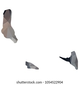 comoros map - Black, grey, geometric rumpled low poly style gradient graphic background, polygonal design for your. Vector illustration eps 10.