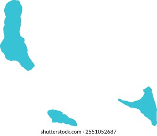 Comoras MAPA en Azul, Country Border, Comoras Mapa, Border line of Comoros, Mapa Geográfico