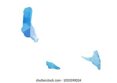 comoros map in geometric polygonal style. comoros map of isolated. Vector Illustration Eps10.