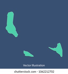 Comoros map - High detailed color map of Comoros. flat design style, clean and modern.Vector illustration eps 10
