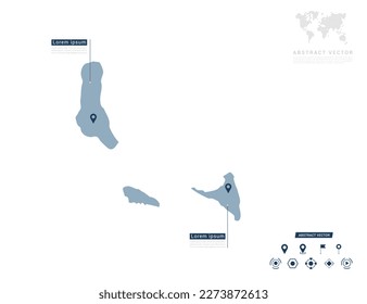 Comoros map of infographic blue Navigator pin location checking communication information plan position.