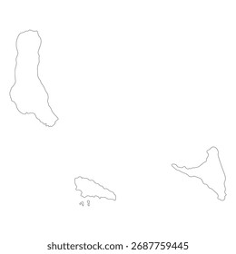Mapa de Comoras. Mapa de Comoras en color blanco