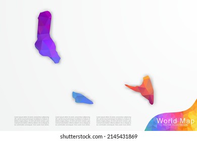 Comoros Map - World Map International vector template with polygon style and gradient colorful isolated on white background for website, design, infographic - Vector illustration eps 10