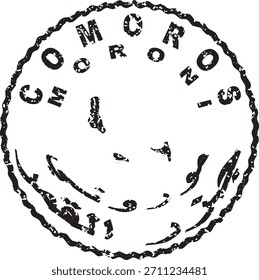 Comoros Moroni Round Seal Map Design