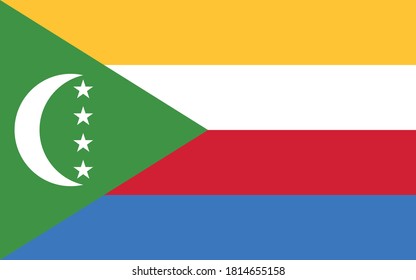 Comoros nation flag design template
