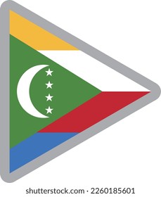 Comoros national flag icon vector Illustration material