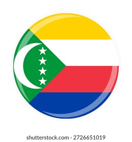 Icono oficial del emblema de la bandera del círculo redondo nacional de Comoras