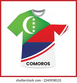 Diseño de camisas de las Comoras y diseño de camisas de bandera