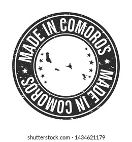 Comoros Symbol. Silhouette Icon Map. Design Grunge Vector. Product Export Seal.
