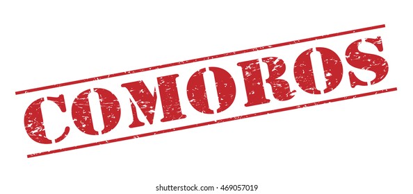 comoros vector stamp on white background