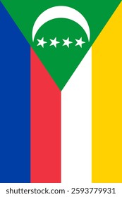 Comoros Vertical Flag, Vertical Flag Comoros