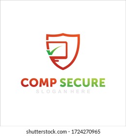 Comp Secure Logo Vector Inspiration