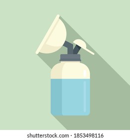 Compact breast pump icon. Flat illustration of compact breast pump vector icon for web design