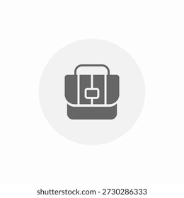 Vector de signo de icono de maletín compacto