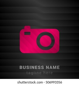 Compact Camera Pink and black silk fashion premium icon / Logo