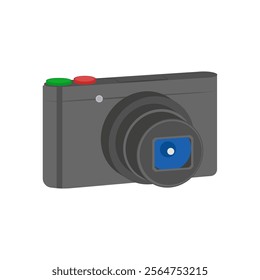 Compact Camera Video Production Vector Illustration, Isolated