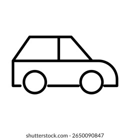 Icono de trazo editable de coche compacto