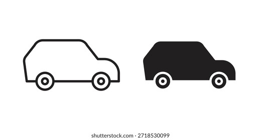 Concepto de icono de coche compacto para infografía, Sitio web o App.