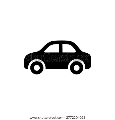 Compact Car Icon Containing car, vehicle, city transport, and automobile icon. Solid icon.
