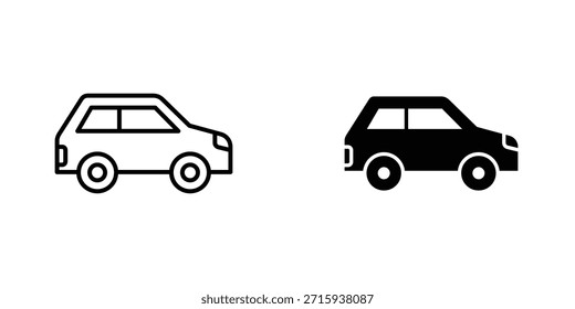 Colección de diseño de icono de coche compacto. Signo y Vector para diseños de interfaz de usuario