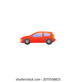 icono de coche compacto en color gradiente, aislado en blanco 