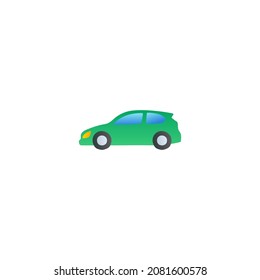 icono de coche compacto en color gradiente, aislado en fondo blanco