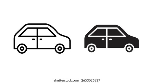 Ícone de carro compacto Design de logotipo Modelo de vetor Ilustração