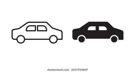 Ícone de carro compacto. conjunto de símbolos vetoriais modernos