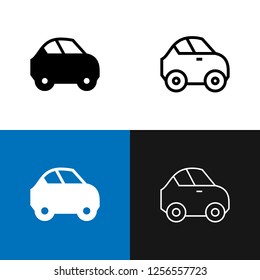 Compact Car Icon Set