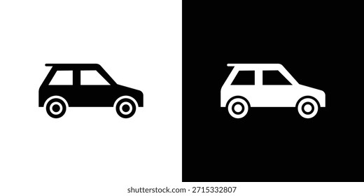 Icono de coche compacto Set colección. Silueta de Vector.