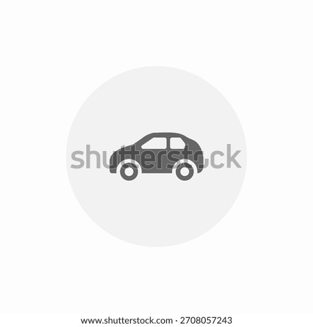 compact car icon sign vector