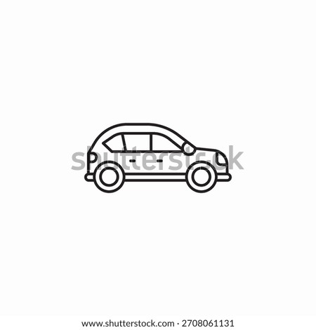 compact car icon sign vector