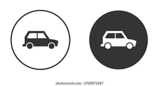 Compact car ícone sinais pack. Símbolos vetoriais para designs de gráficos