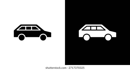 Compact car icon symbol for Apps and Branding.