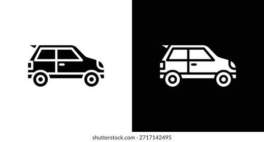 Elemento de diseño de Vector de icono de coche compacto Vector eps 10
