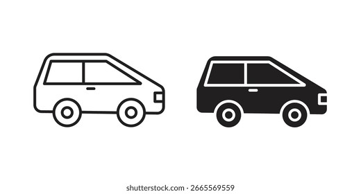 Compact car icon. Vector Illustration. Isolated vector Illustration. EPS Illustration.