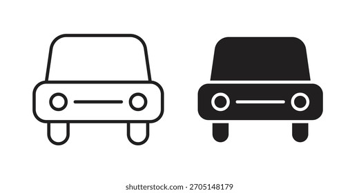 Diseños modernos de Vector plano y de carrera de icono de coche compacto