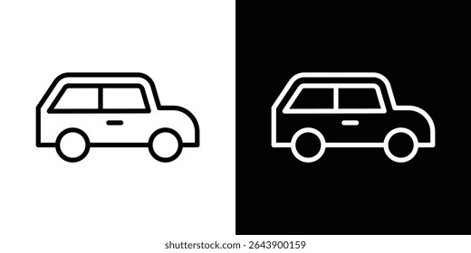 Compact car icon vector simple element illustration editable
