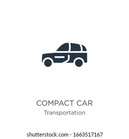 Compact car icon vector. Trendy flat compact car icon from transportation collection isolated on white background. Vector illustration can be used for web and mobile graphic design, logo, eps10