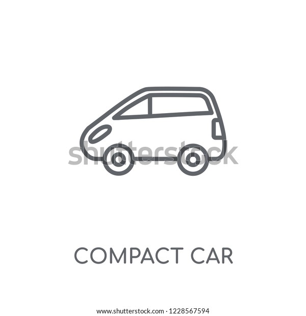 compact car linear\
icon. Modern outline compact car logo concept on white background\
from Transportation collection. Suitable for use on web apps,\
mobile apps and print\
media.