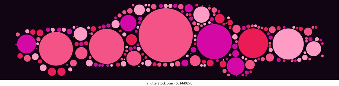 Compact car shape vector design by color point
