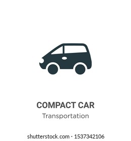 Compact car vector icon on white background. Flat vector compact car icon symbol sign from modern transportation collection for mobile concept and web apps design.