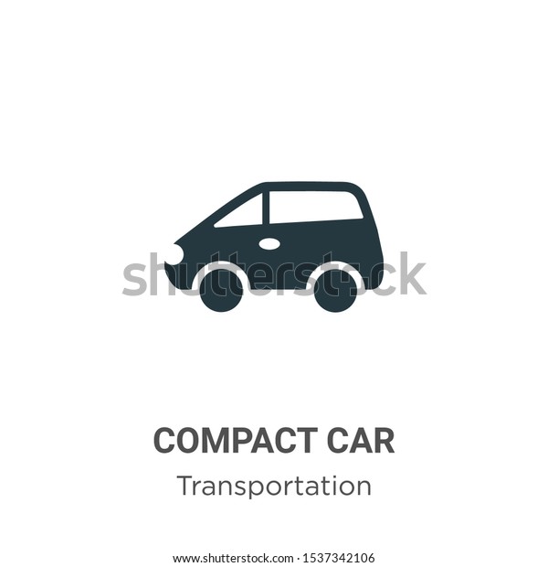 Compact car vector icon on\
white background. Flat vector compact car icon symbol sign from\
modern transportation collection for mobile concept and web apps\
design.