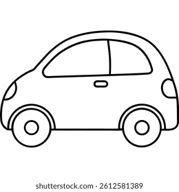 compact car vector on a white background
