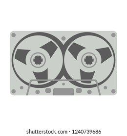 compact cassette, vector illustration , flat style