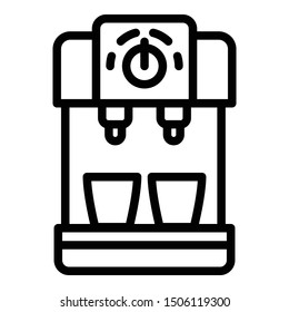 Compact coffee machine icon. Outline compact coffee machine vector icon for web design isolated on white background