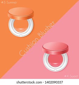 Compact cushion foundation advertising template : Vector Illustration