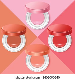 Compact cushion foundation advertising template : Vector Illustration