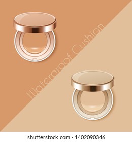 Compact cushion foundation advertising template : Vector Illustration