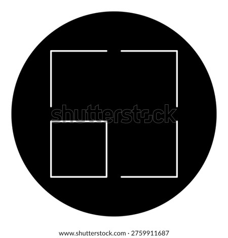 Compact Design Icon - Minimal and Compact Layout Design Concept for Space Efficient and Streamlined Interface Symbol